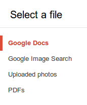Select a file from your Google Drive
