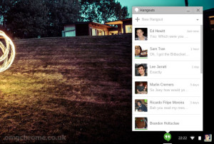Google's new Hangouts app in 'Panel' mode