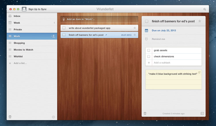 Wunderlist for Chrome