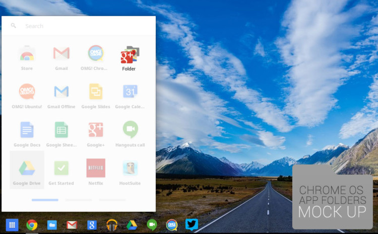 chrome os app launcher folders