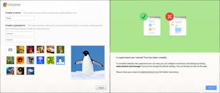 Create A New Supervised User
