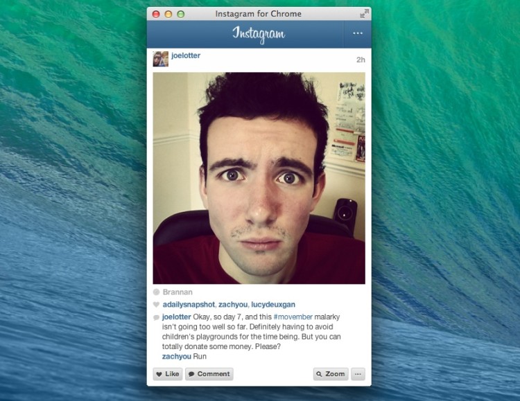instagram for chrome popout