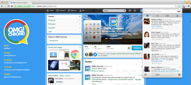 Twitter App for Chrome