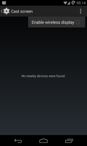 'Cast screen' in CyanogenMod 11, though no Apple TVs around.