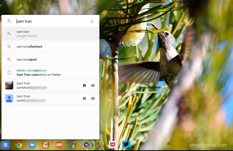 Contact Search in Chrome OS