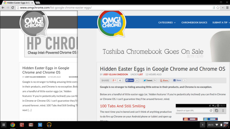 2 finger swipe in chrome os