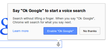 Ok Google Prompt Box