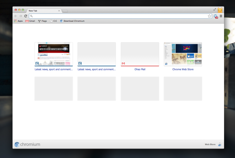 New tab Reloaded New tab Reloaded in Chromium 35 on Mac