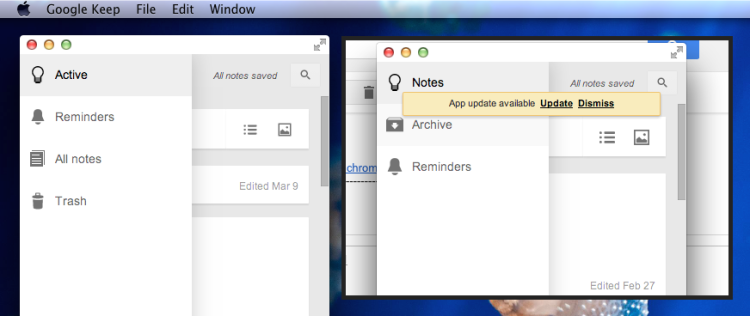 Google Keep tweaks