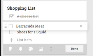 Google Keep List Reordering