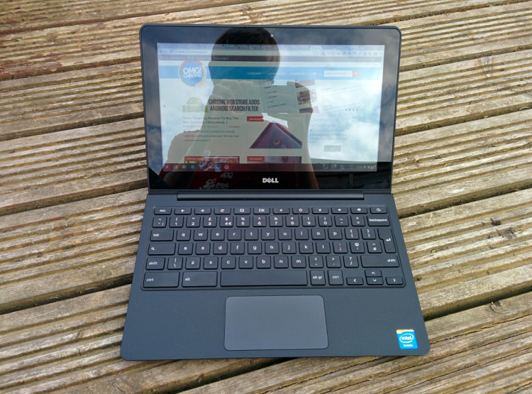 Dell Chromebook 11, open.