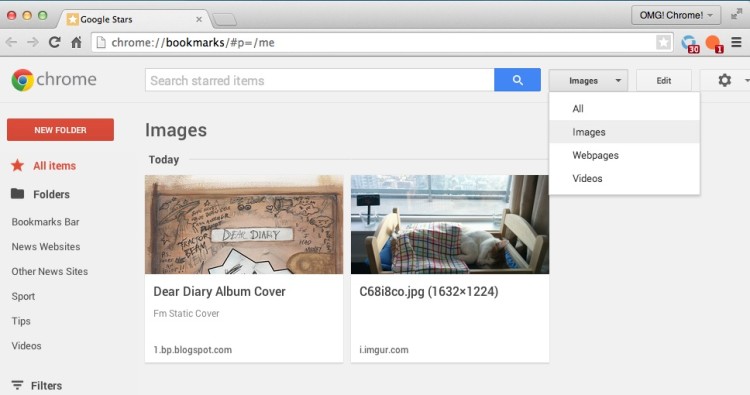 google stars filters