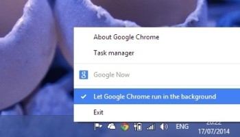 chrome background running