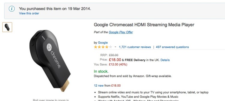 chromecast amazon