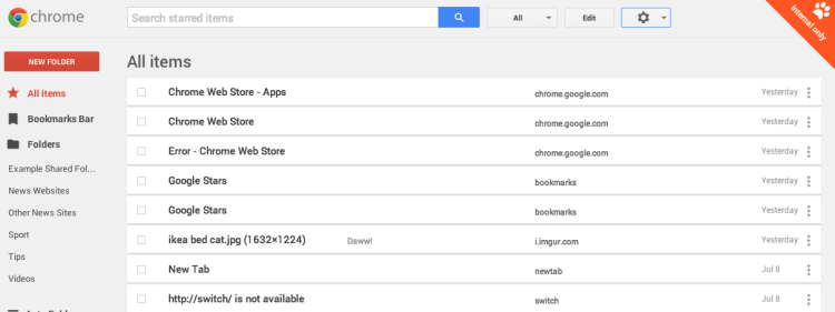 stars nightly list view screenshot