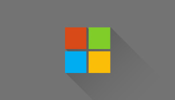 microsoft logo with drop shadow