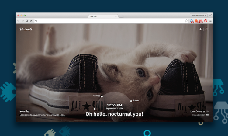 pinterest chrome tab