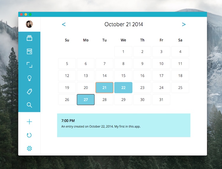 journal calendar view