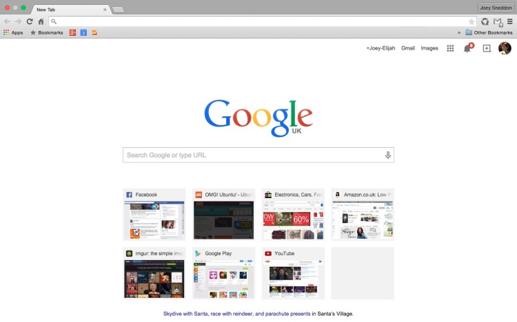 material new tab page dev