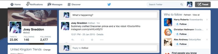 The current way Instagram links look on twitter