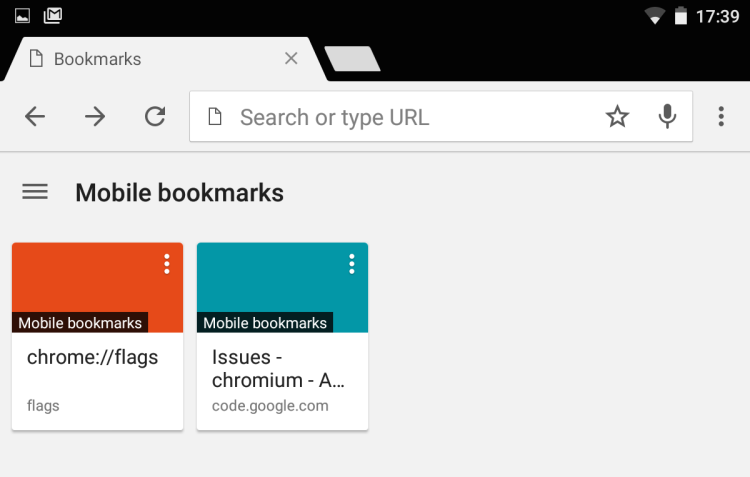 enhanced bookmarks in mobile chrome