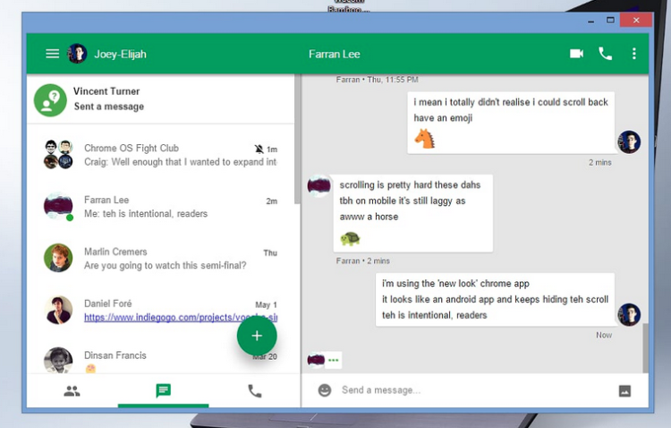 hangouts chrome app