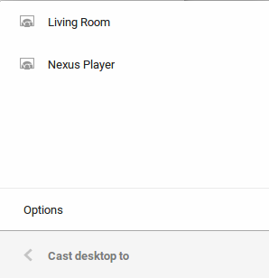 chrome os cast option
