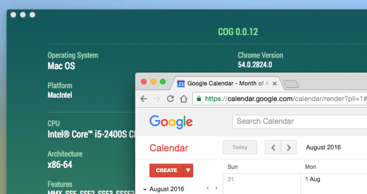 Background: Chrome App; Foreground: Web App