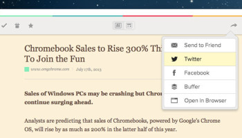 sharing in pocket for chrome