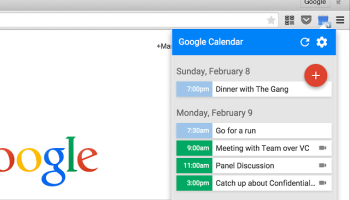 google cal extension
